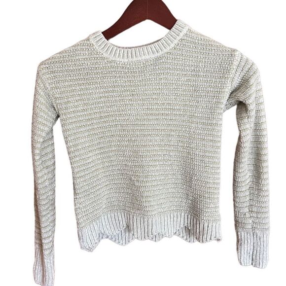 Epic Threads long sleeved chenille-like sweater in cream and gold - Picture 1 of 9